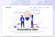 Flat Design Landing page templates, a Person Illustration by Creative Graphics (Thumbnail 7 of 12)