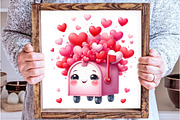 Cute Kawaii Valentine's Day Clipart, an Illustration by SinaCreation (Thumbnail 5 of 7)
