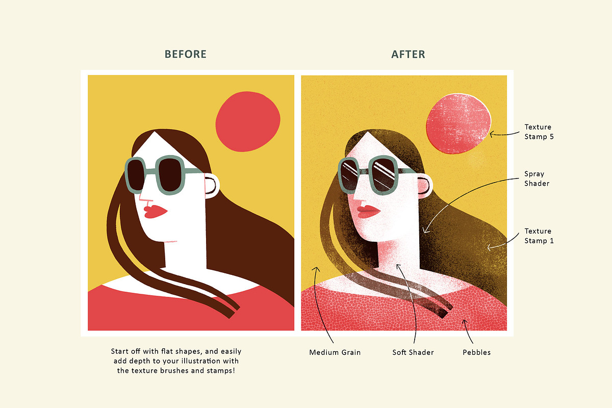 Procreate Texture Brush & Stamp Pack, a Brush Add-On by essillustration (Photo 2 of 17)