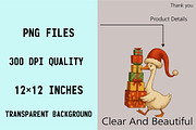 Quirky Christmas Goose Clipart, an Illustration by SVGArt (Thumbnail 3 of 8)