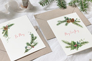 Christmas time 2. Watercolor clipart, an Animal Illustration by Elena Medvedeva (Thumbnail 9 of 10)