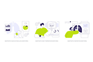 Smartwatch healthcare technologies, a Technology Illustration by Visual Generation