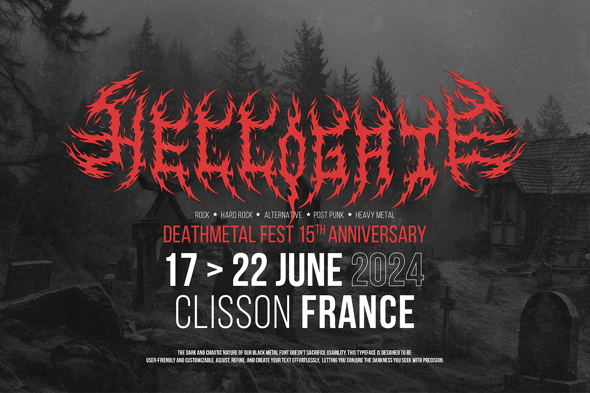 Vornath | Black Metal Font, a Blackletter Font by Denustudios (Photo 4 of 12)