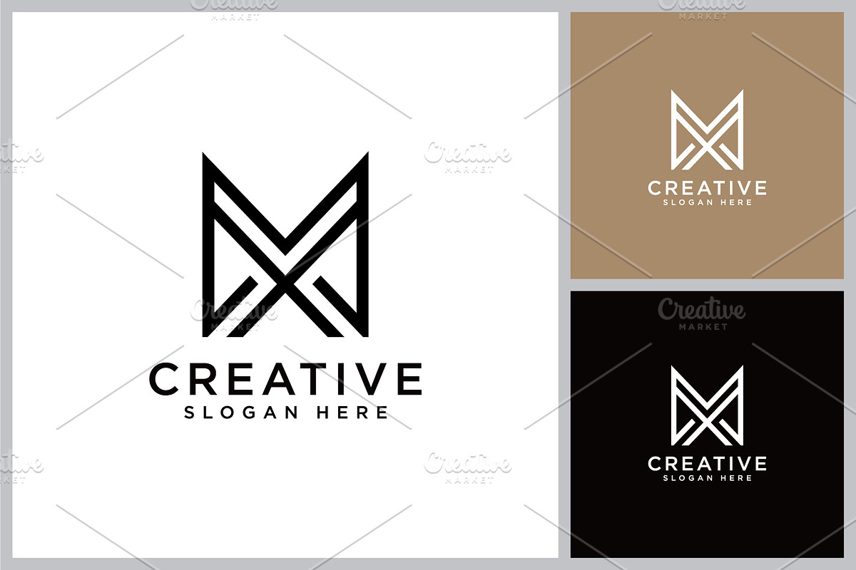 letter m logo, logo m, initia, a Branding & Logo Template by quadrazo