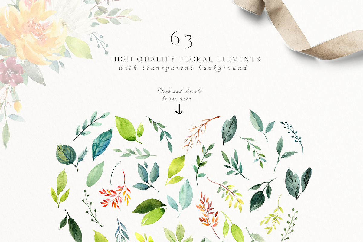 Watercolor Floral Set - Blossom, an Illustration by Pixavics (Photo 10 of 11)