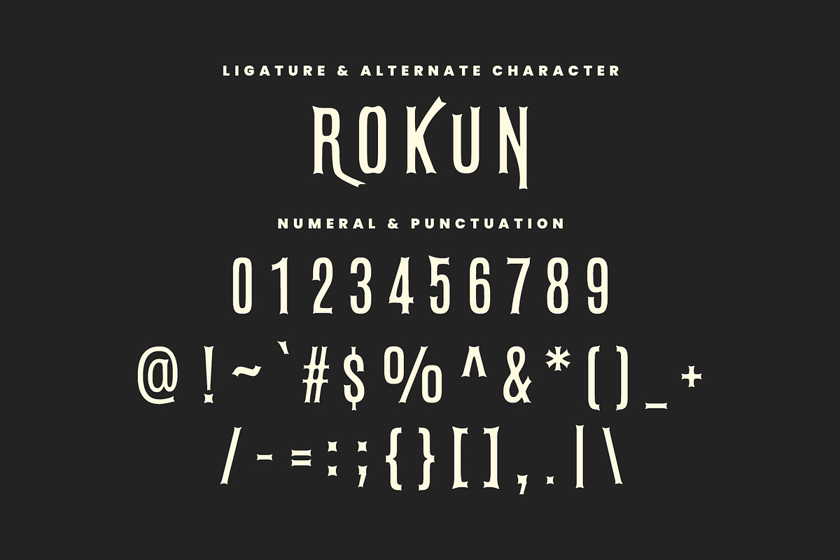 Rokun Metal Display Font, a Sans Serif Font by Maulana Creative (Photo 7 of 8)
