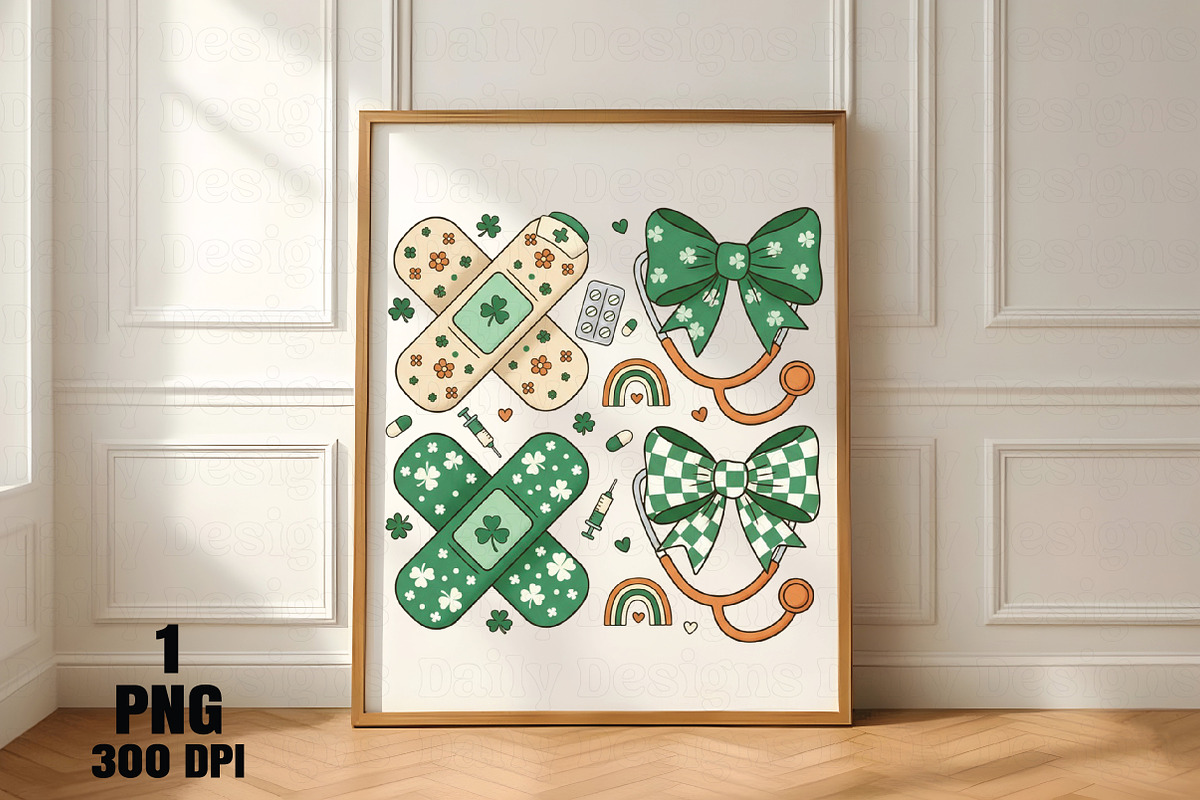 Nurse coquette St Patricks day png, an Illustration by Daily.Designs (Photo 5 of 5)