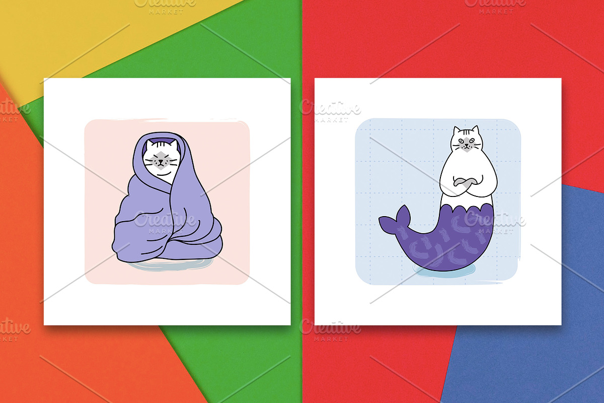 Illustrations with apathetic cat p.3, an Animal Illustration by Lyolya Profitrolya (Photo 2 of 4)