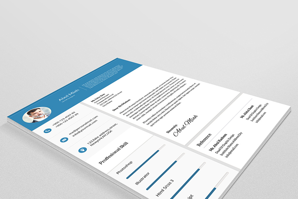 Material Resume/CV-V05, a Resume Template by Template Shop (Photo 1 of 4)