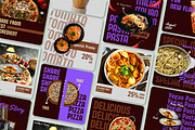Italian // Food Social Media Kit, a Design Template by SecondBrain Store (Thumbnail 1 of 9)