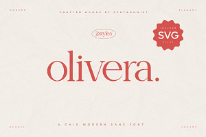 Olivera | Chic Modern Serif, a Serif Font by Pentagonistudio