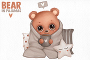 Bear in pajamas, an Animal Illustration by designs.svkl (Thumbnail 4 of 6)