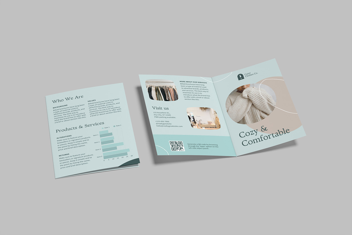 A5 Bifold Brochure Mockup, an Advertising Mockup by lamorastudio (Photo 8 of 12)