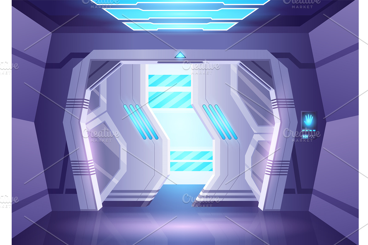 Spaceship sliding door or, a Technology Illustration by Things for designers