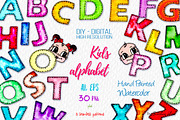 Watercolor Kids Alphabet, Cute Faces, a Decorative Illustration by Sunshine Art Shop (Thumbnail 1 of 4)