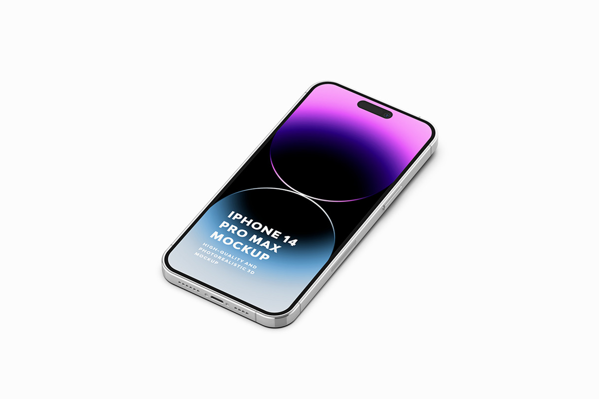 iPhone 14 Pro Max Mockup, an iPhone Mockup by UnicDesign (Photo 3 of 10)