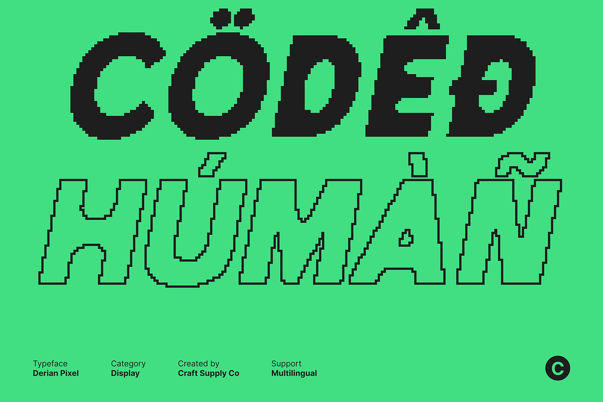 Derian Pixel, a Sans Serif Font by Craft Supply Co. (Photo 5 of 8)
