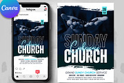 Sunday Service Worship Church Flyer, a Flyer Template by Psd Templates (Thumbnail 1 of 3)