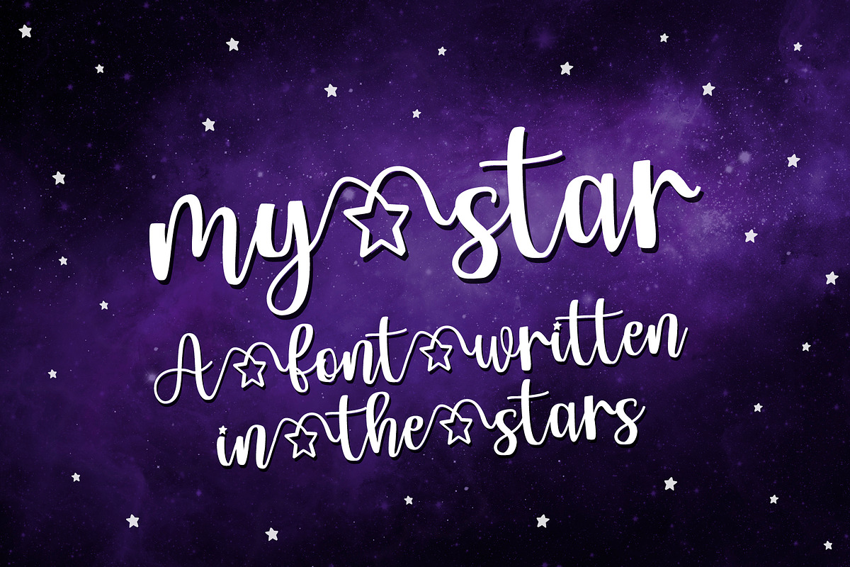 My Star - a font written in the stars