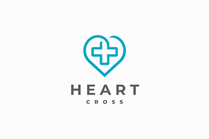 Heart Cross Logo, a Branding & Logo Template by yopie