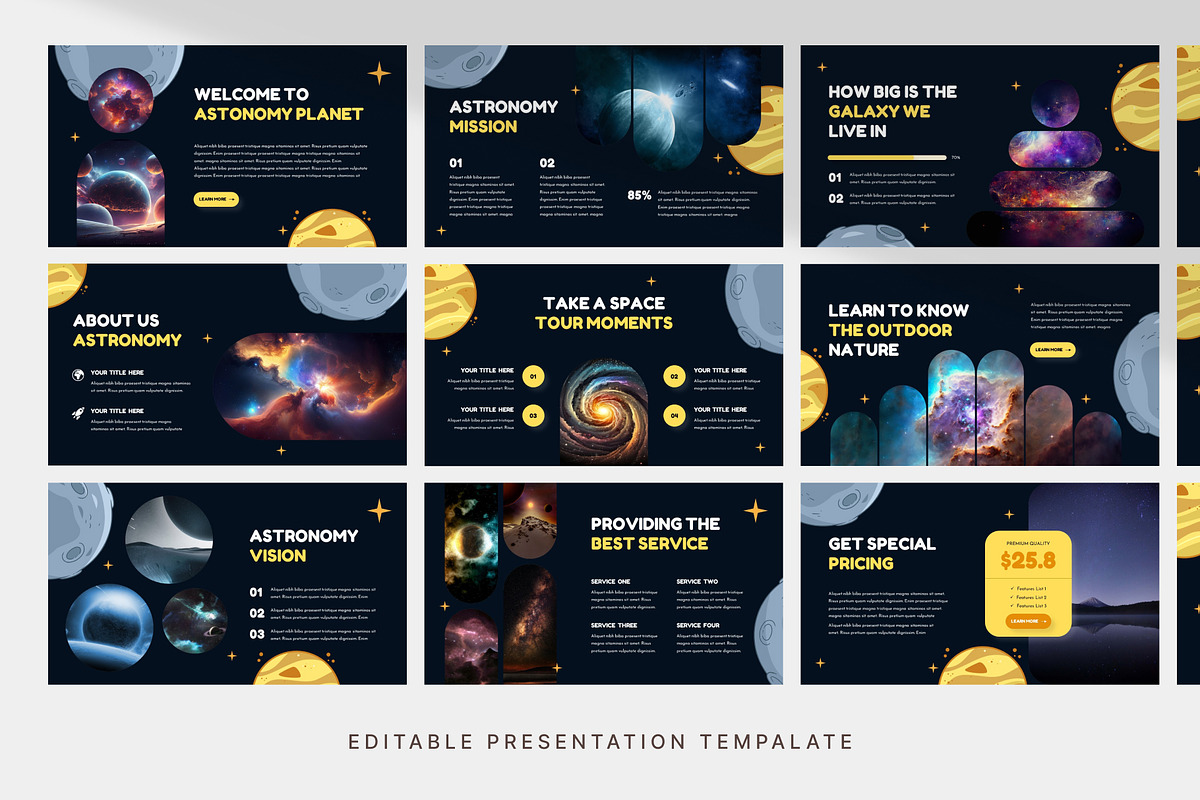 Astronomy Presentation Template, a Presentation Template by Digitcase x Wealthwells (Photo 3 of 4)