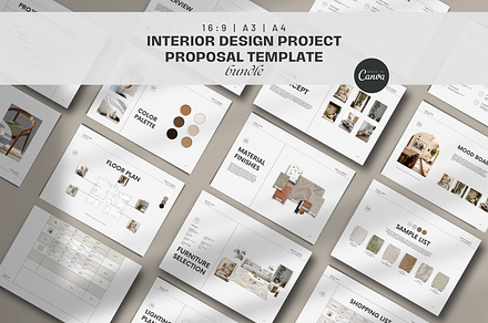 Interior Design Project Proposal, a Presentation Template by yesitisprintable