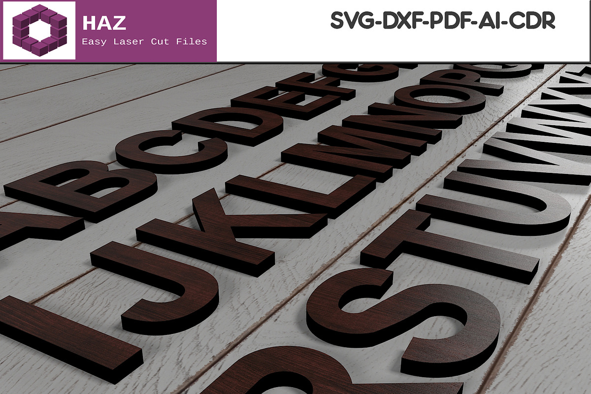 Laser Cut Alphabet Letters 289, a Graphic by AtacanDigital (Photo 1 of 3)
