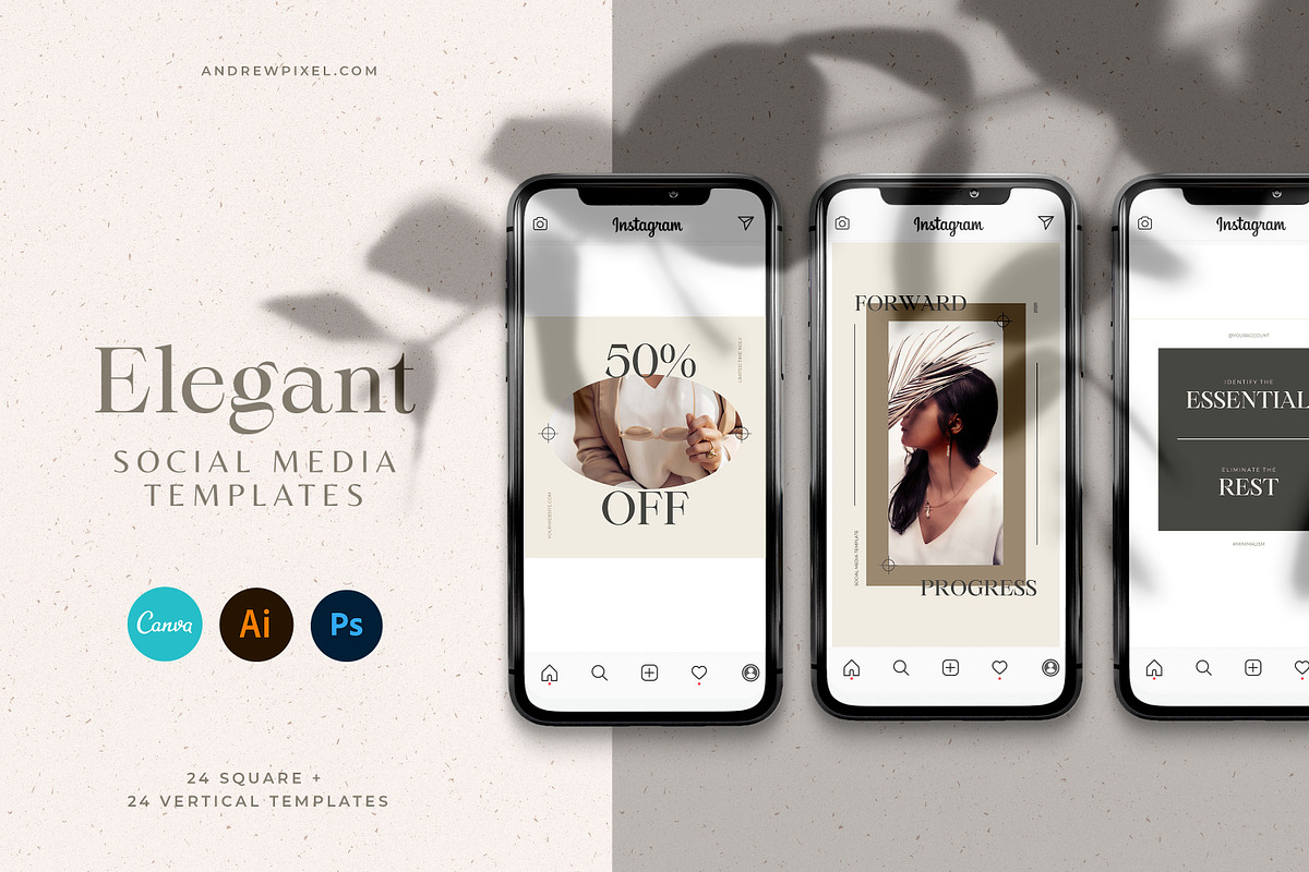 CANVA Elegant Social Media Templates, a Social Media Template by AndrewPixel (Photo 12 of 12)