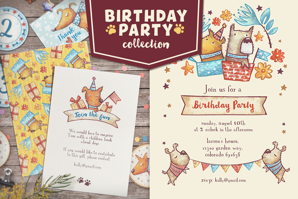 Birthday Party Collection, an Animal Illustration by Yeticrab (Photo 1 of 7)