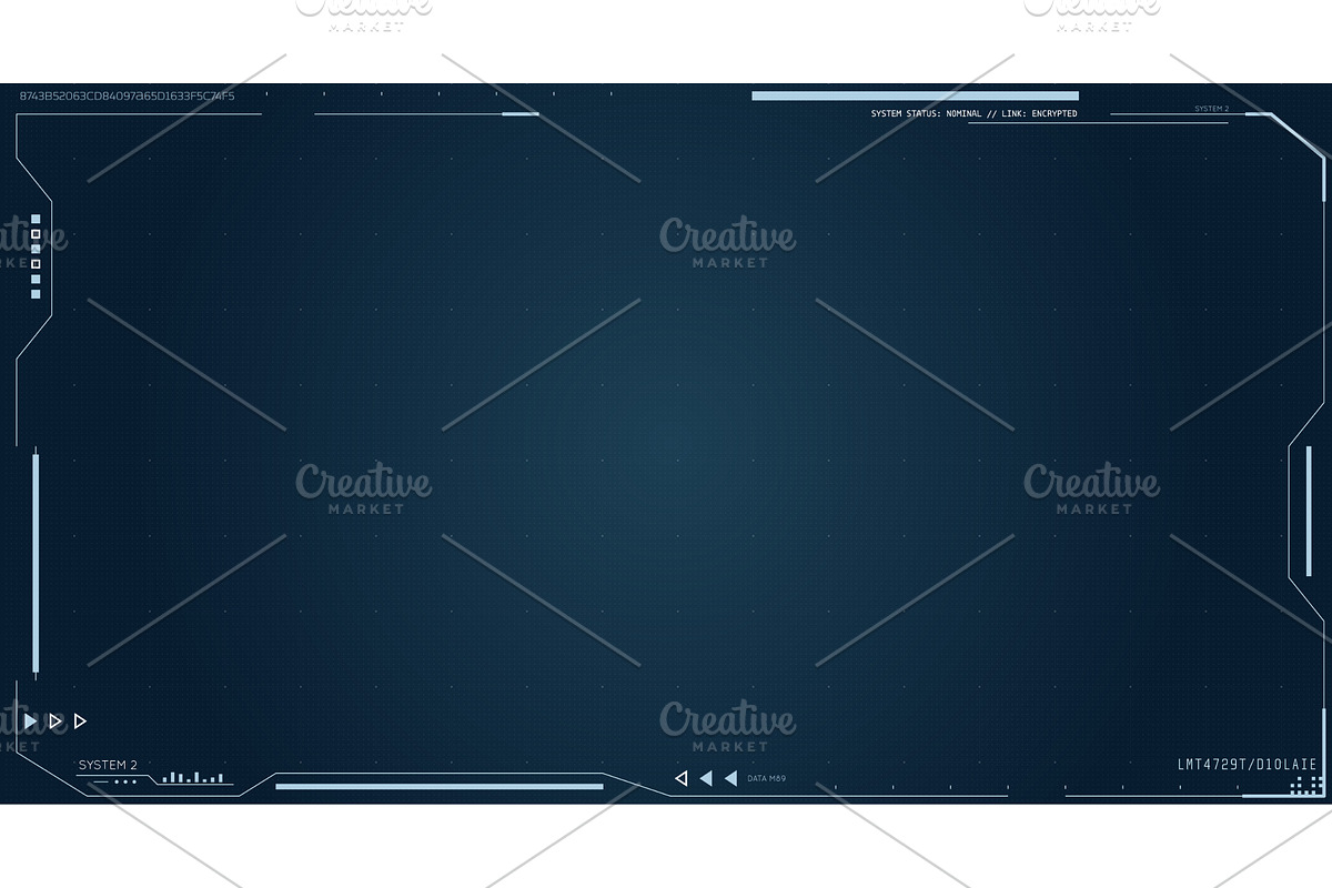 Futuristic blue UI screen, a Technology Illustration by SkyVectors