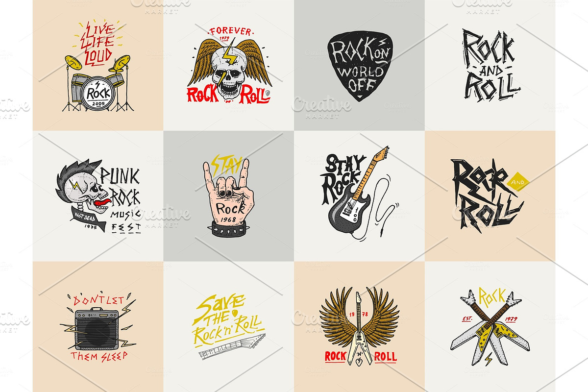 Set of Rock and Roll music, a Texture Graphic by Arthur Balitskiy