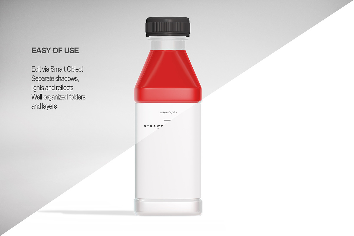 Juice Bottle Mockup, a Packaging Mockup by Nina Shaw (Photo 4 of 17)
