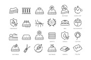 Set of outline bedding icons, an Object Illustration by Tettygreen (Thumbnail 2 of 3)