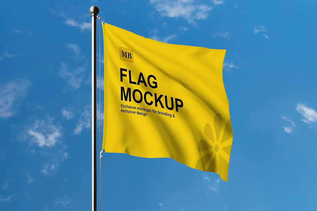 Flag Mockup, a Product Mockup by mockupbuys (Photo 3 of 17)