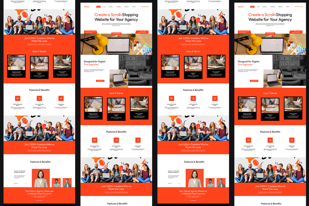 Figma Creative Agency Landing Page, a Landing Page Template by Musara (Photo 4 of 6)
