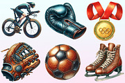 Watercolor Sport Clipart, a Graphic by CitraGraphics (Thumbnail 3 of 4)