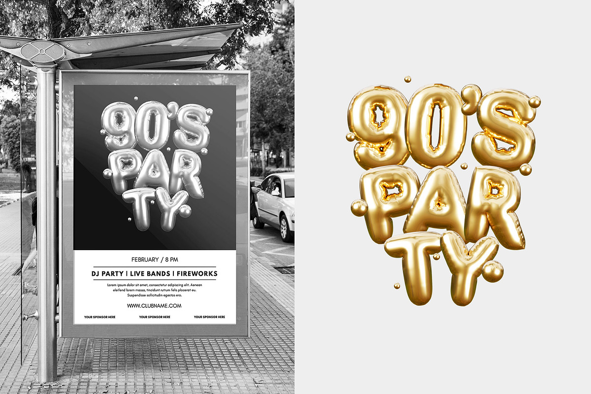 3d Golden&Chrome Inflated Letters, a Graphic by Letters-Shmetters (Photo 7 of 9)