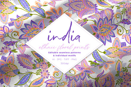 India, Ethnic floral prints