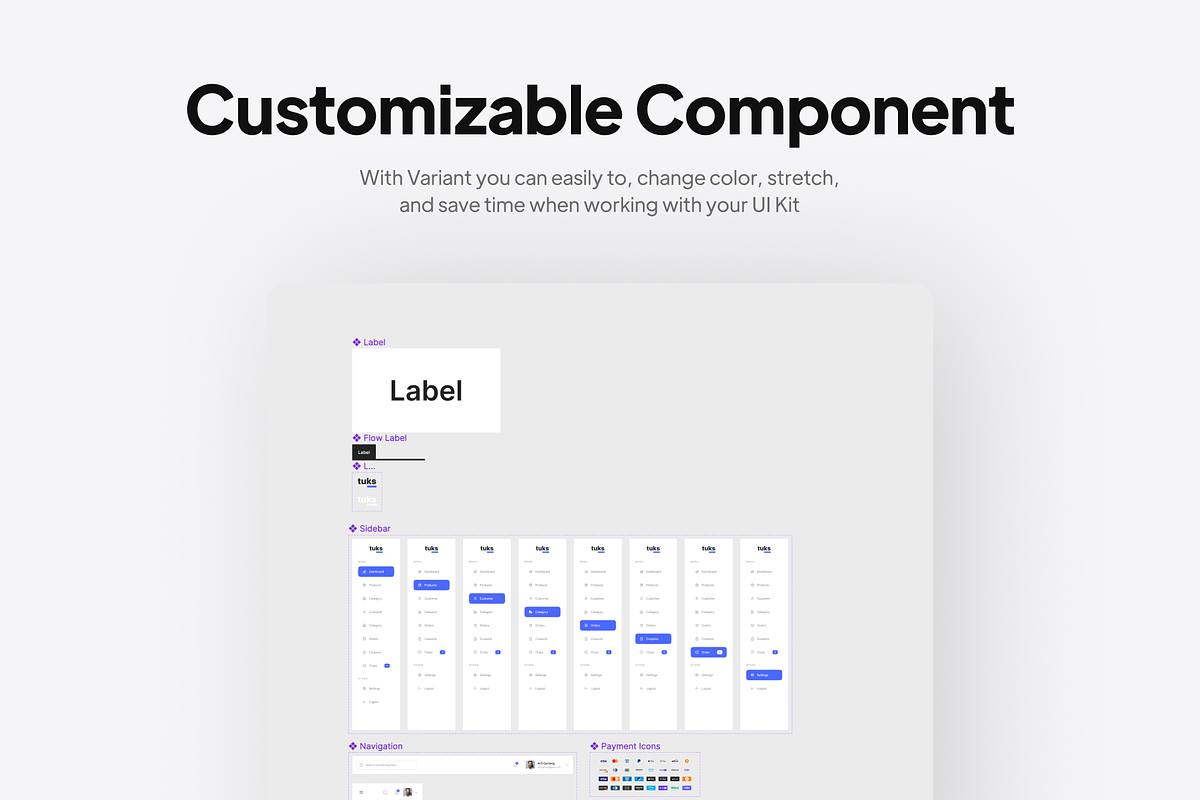 Tuks - E-Commerce Dashboard UI Kit, an UI Kit Template by pickolabstudio (Photo 5 of 5)