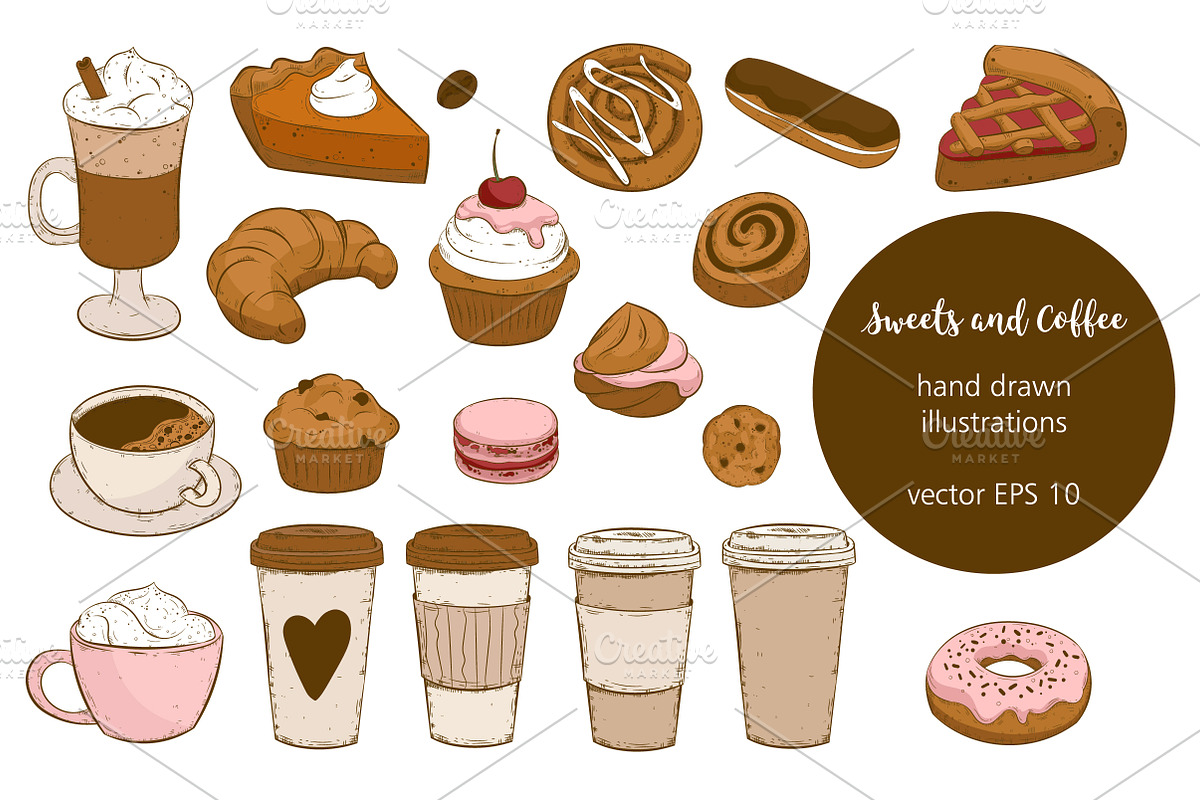 Sweets and Coffee, a Food Illustration by Imaginasty (Photo 2 of 3)