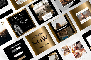 Gold And Black Instagram Templates