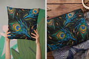 Embroidery peacock feathers, a Pattern Graphic by Matrioshka (Thumbnail 4 of 6)