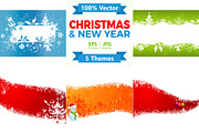 Christmas and New Year Backgrounds, a Decorative Illustration by TAlex (Thumbnail 1 of 6)