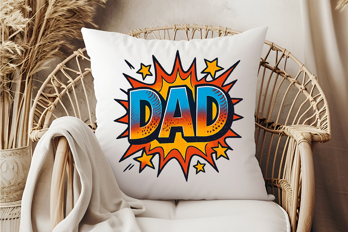DAD Comic Style Sublimation PNG8, an Illustration by DreamCafeArt (Photo 5 of 7)