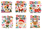 Whimsical Christmas Typography, a Seasonal Illustration by CreationArt (Thumbnail 2 of 3)