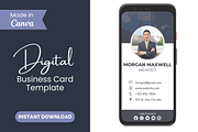 Digital Business Card Canva, a Business Card Template by Visual Designs (Thumbnail 1 of 3)