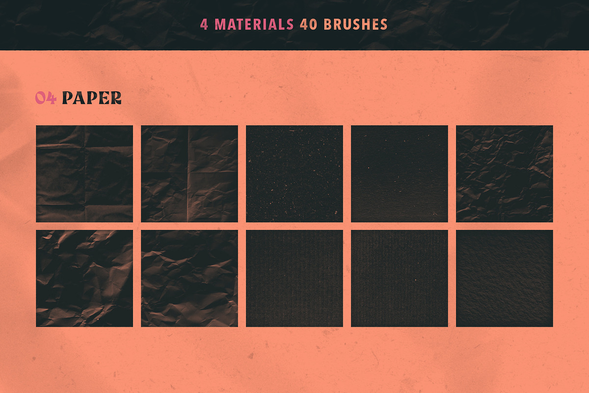 Material Texture Brushes Procreate, a Brush Add-On by Mixergraph (Photo 7 of 10)