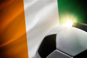 Soccer Ball with Ivory Coast Flag Background, a Sports & Recreation Photo by Davizro's Market
