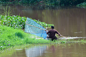 Traditional Fishermen Catching Fish, a Photo by bastera