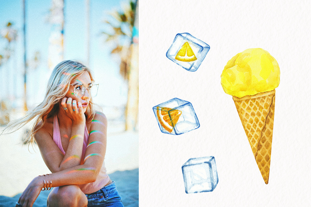 Citrus. Watercolor collection, an Illustration by Kuzya's shop (Photo 6 of 9)